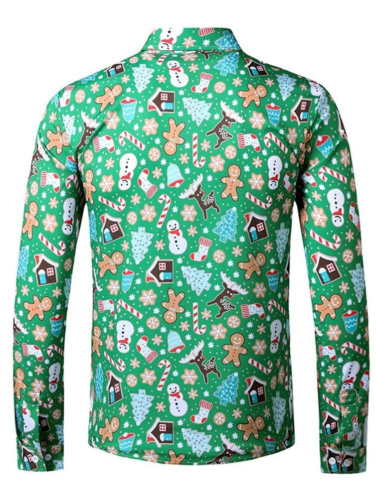 Print Floral Lapel Slim Spring Shirt