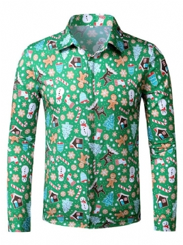 Print Floral Lapel Slim Spring Shirt