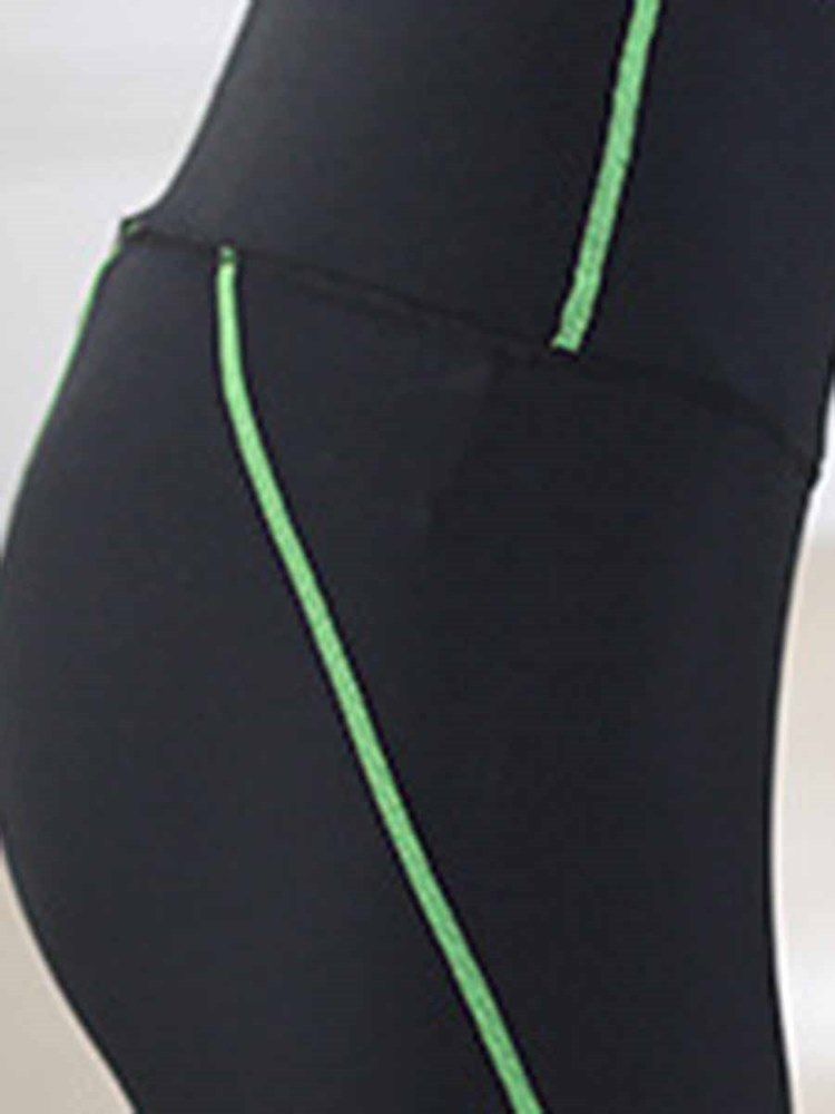 Kvinner Plus Size Stripe Yoga Gym Sports Leggings