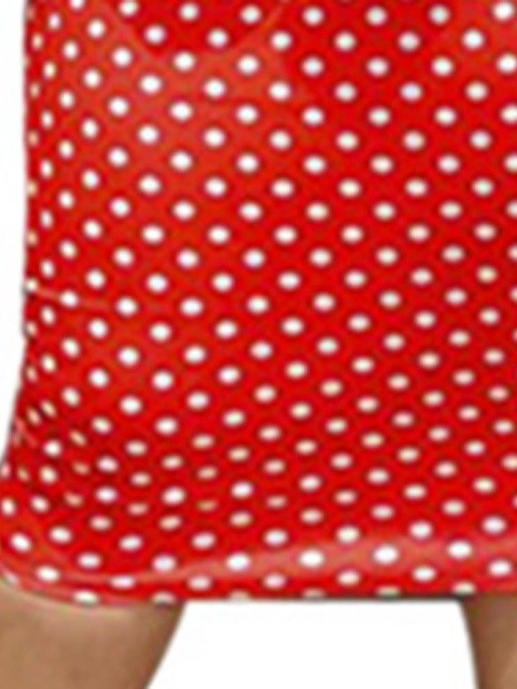 Pencil Off Shoulder Half Sleeve Polka Dots Dress