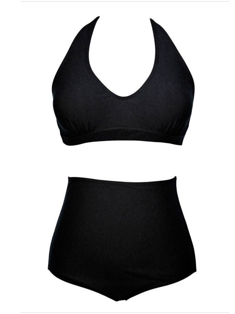 Plus Size Tankini-Sett Stretchy Badedrakt Med Snøring