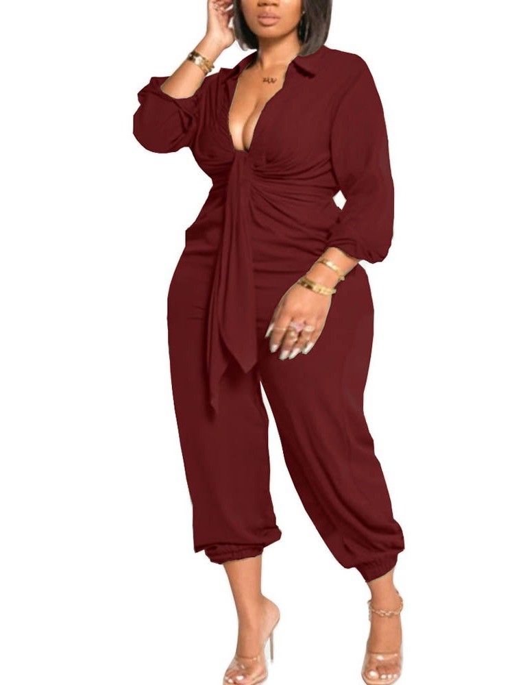 Vanlig Ankellengde Kontor Dame Blyantbukser Slim Dame Jumpsuit