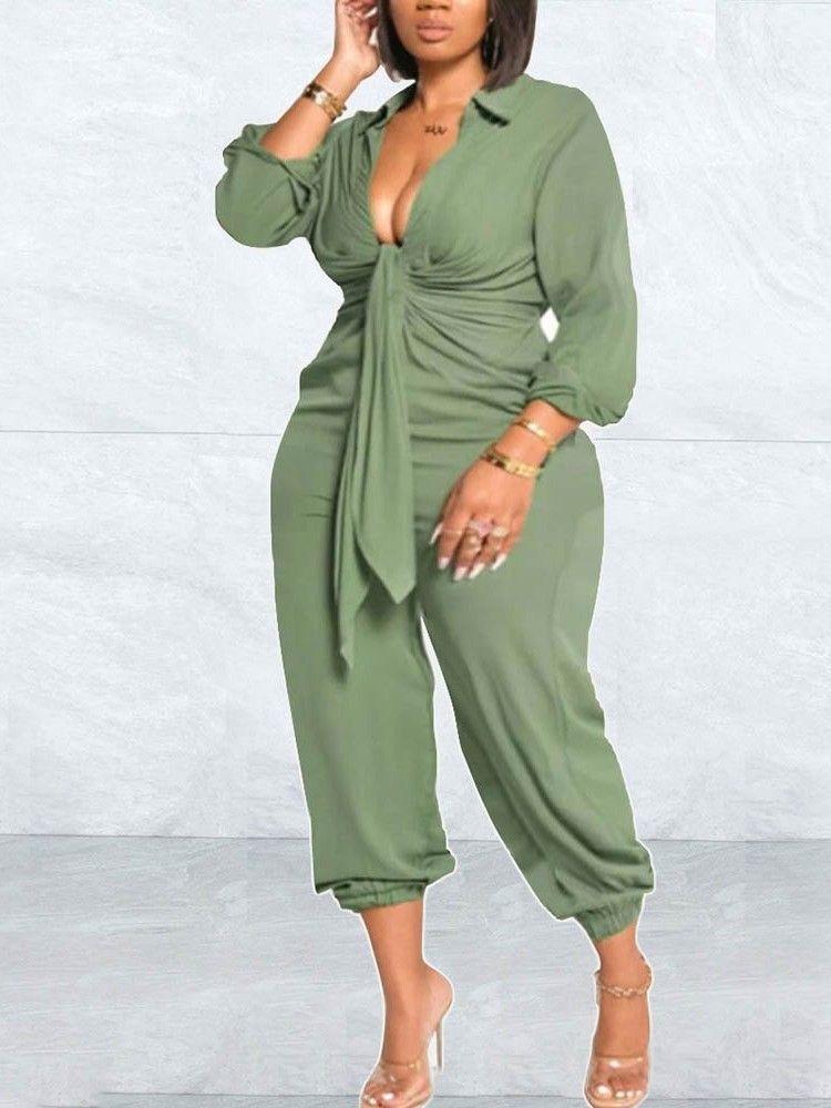 Vanlig Ankellengde Kontor Dame Blyantbukser Slim Dame Jumpsuit