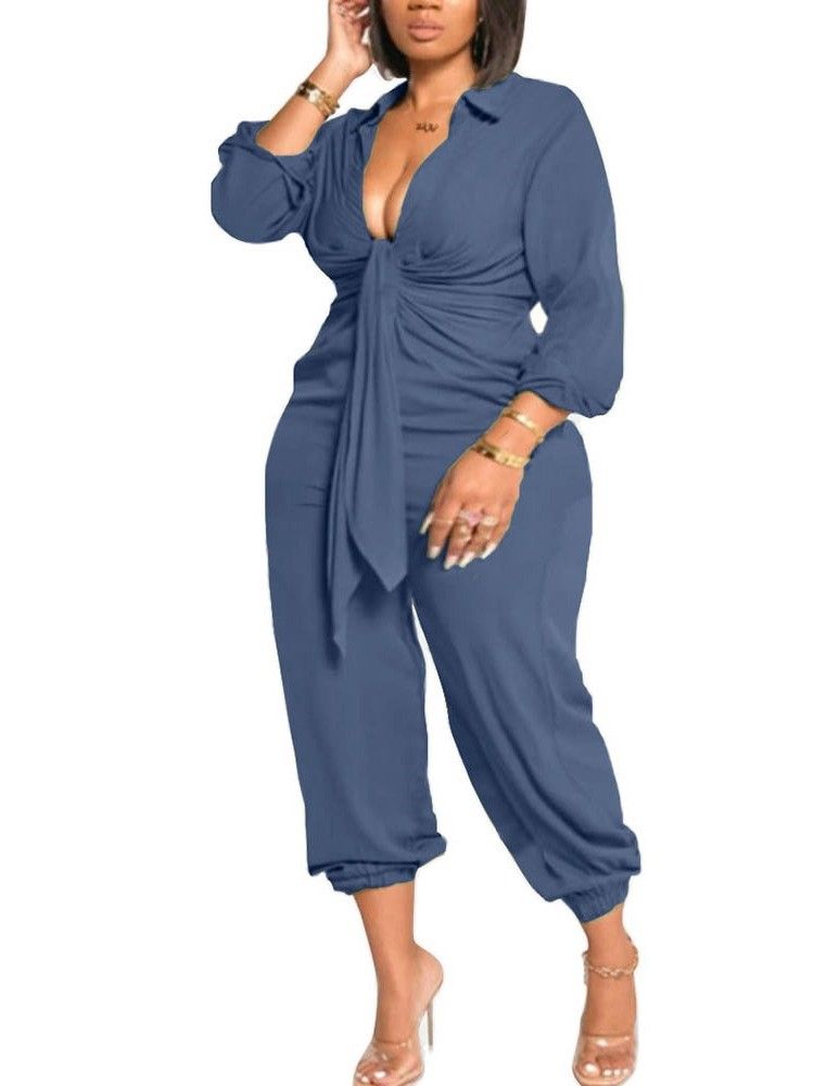 Vanlig Ankellengde Kontor Dame Blyantbukser Slim Dame Jumpsuit