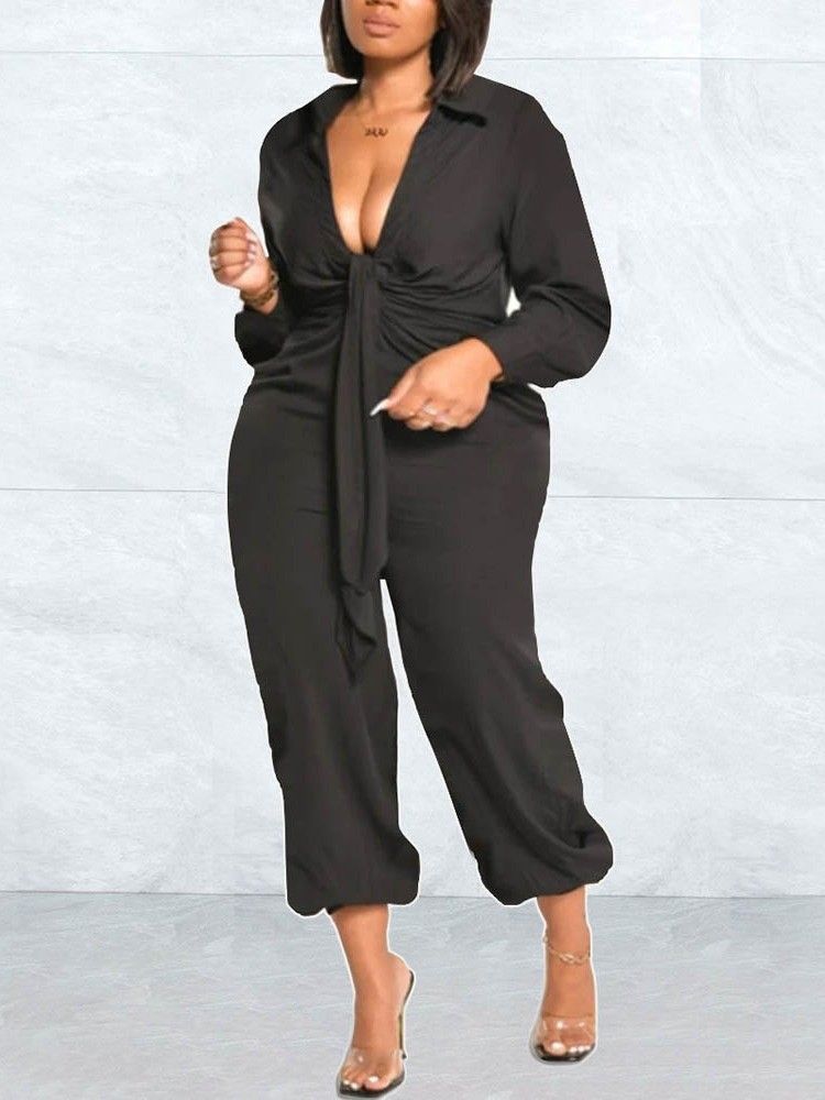 Vanlig Ankellengde Kontor Dame Blyantbukser Slim Dame Jumpsuit