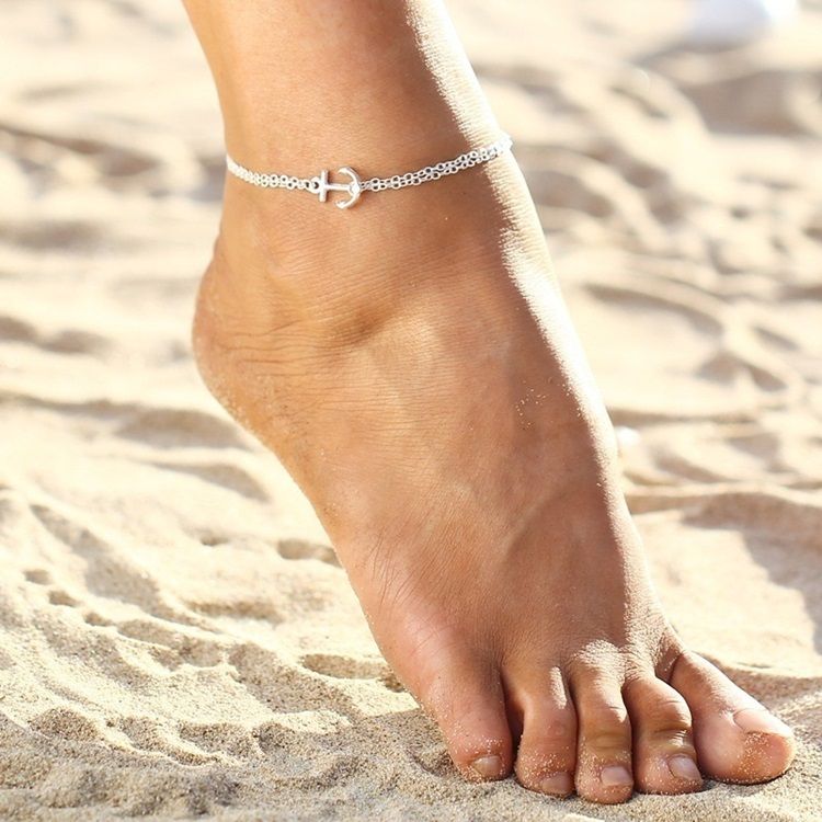 Utsøkt Anchor Beach Anklet For Dame