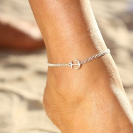 Utsøkt Anchor Beach Anklet For Dame