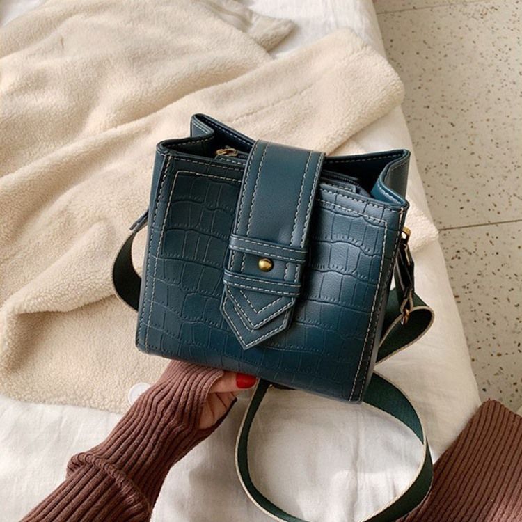 Alligator Embossing Pu Rektangle Crossbody Bags