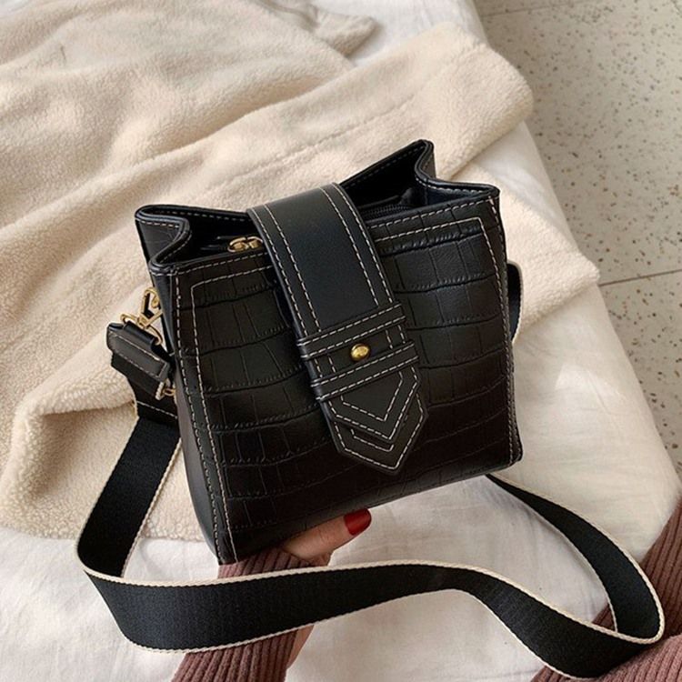 Alligator Embossing Pu Rektangle Crossbody Bags