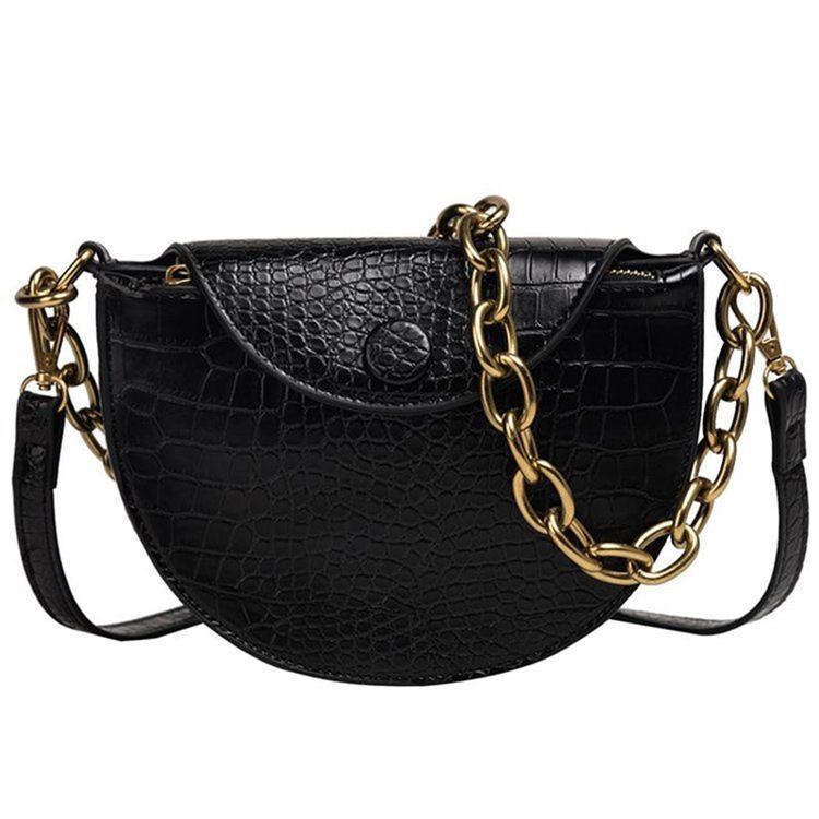 Alligator Pu Thread Sadle Crossbody Bags