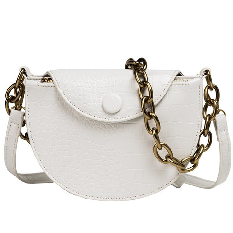 Alligator Pu Thread Sadle Crossbody Bags