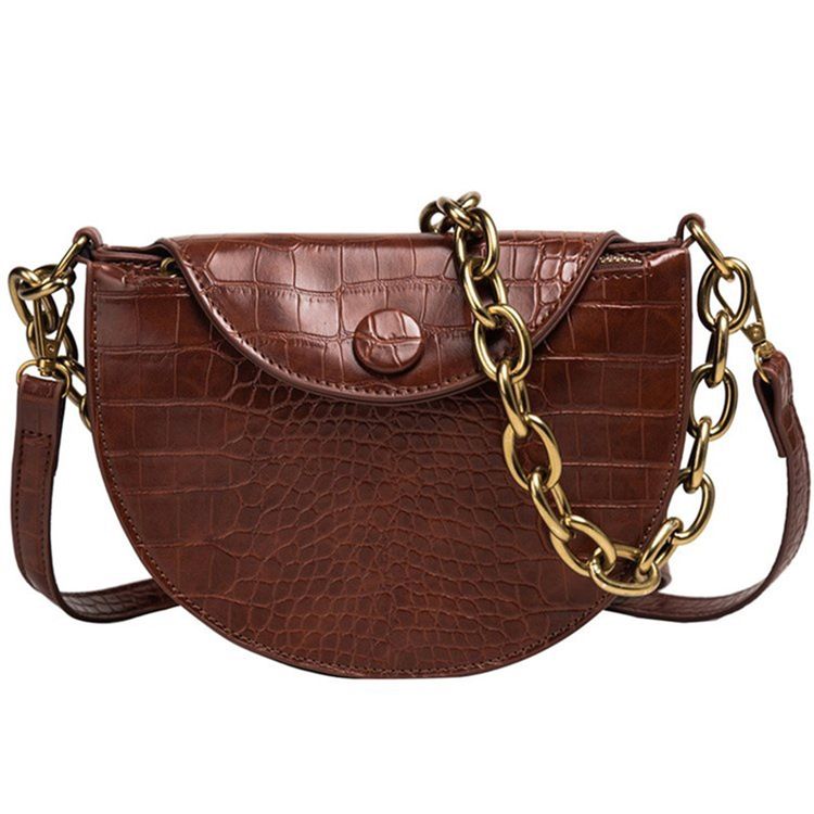 Alligator Pu Thread Sadle Crossbody Bags