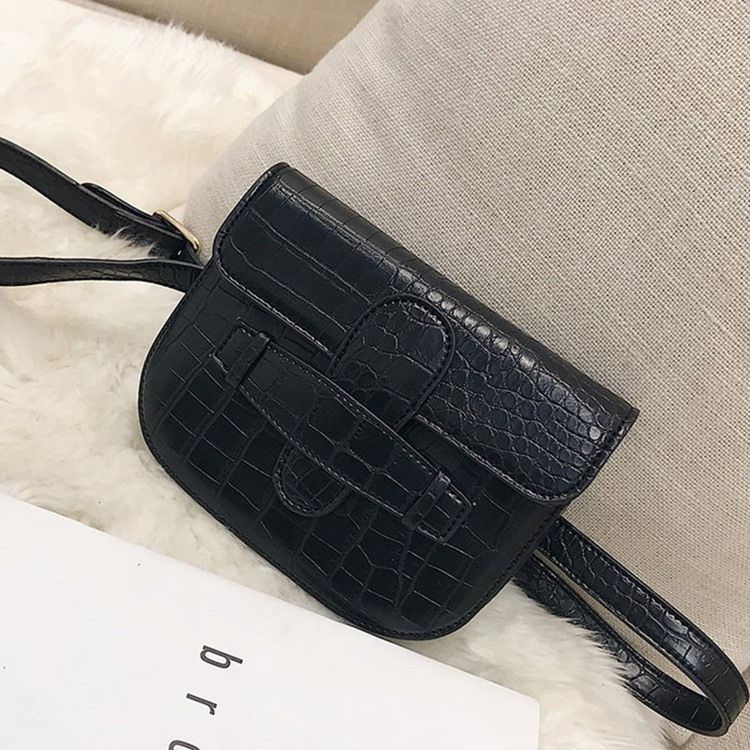 Alligator Thread Pu Sadel Crossbody Bag