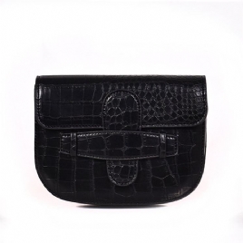 Alligator Thread Pu Sadel Crossbody Bag