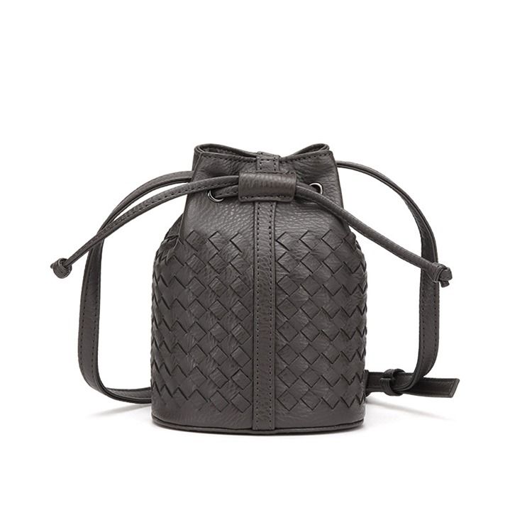 Bøtteformet Strikket Mini Crossbody-Veske