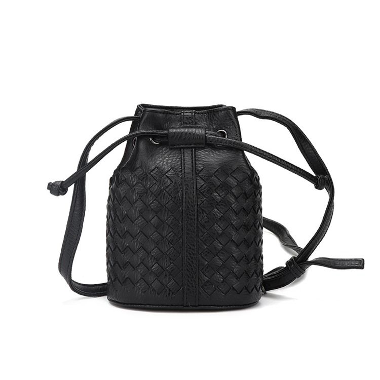 Bøtteformet Strikket Mini Crossbody-Veske