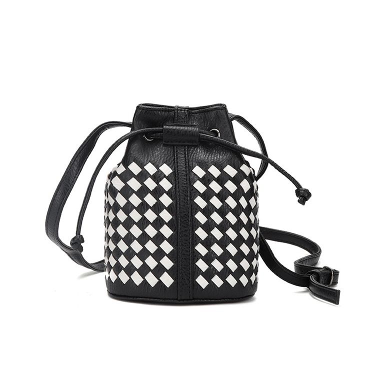 Bøtteformet Strikket Mini Crossbody-Veske