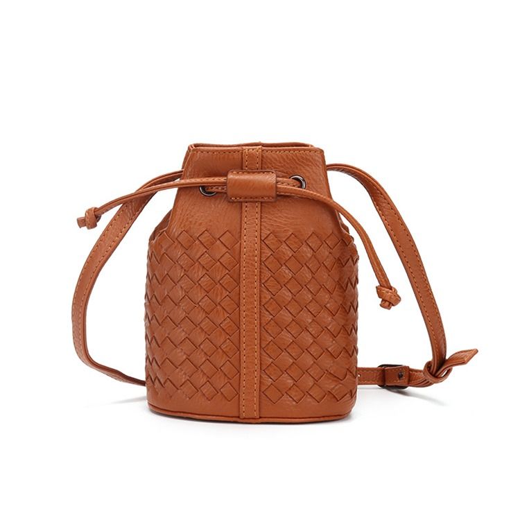 Bøtteformet Strikket Mini Crossbody-Veske