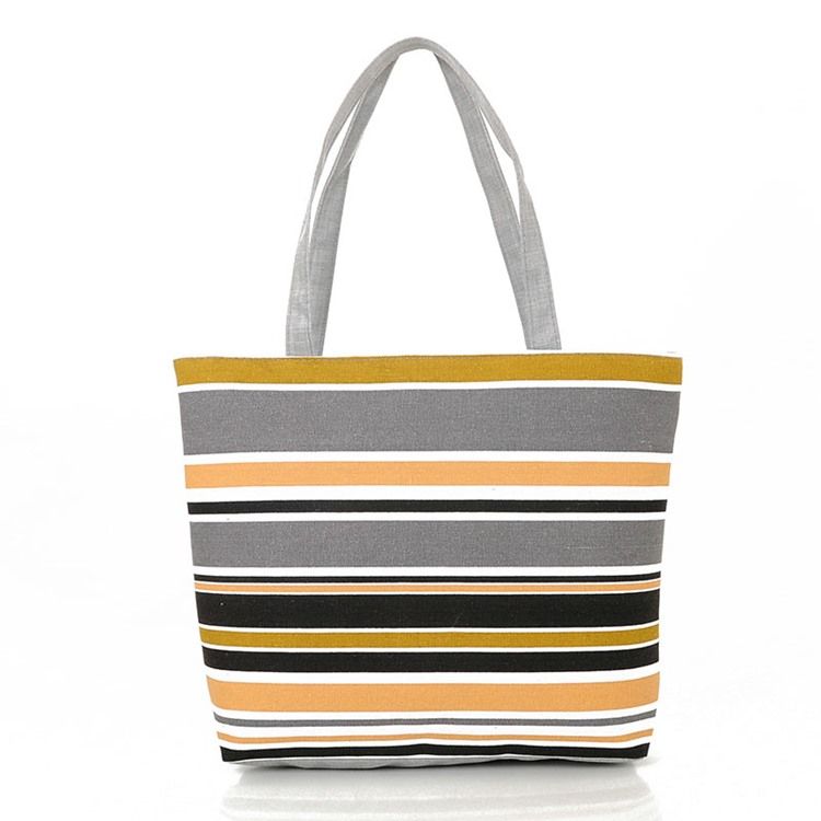 Casual Stripe Canvas-Veske