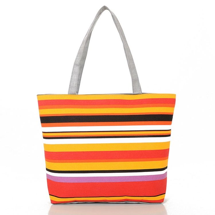 Casual Stripe Canvas-Veske