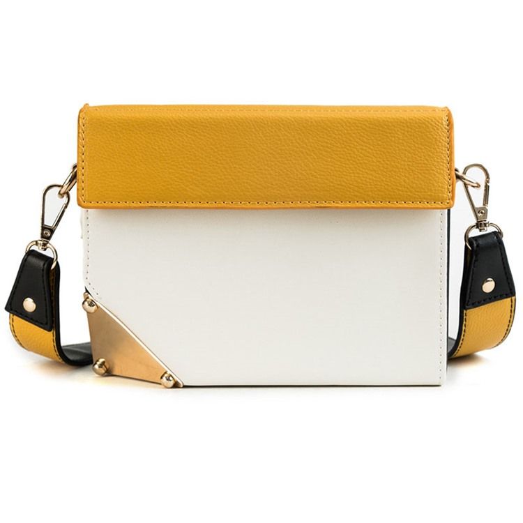 Color Block Rivet Medium Crossbody Bag