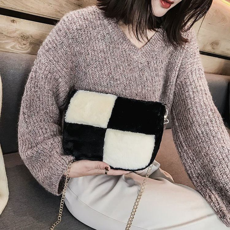 Color Block Saddle Crossbody Bags