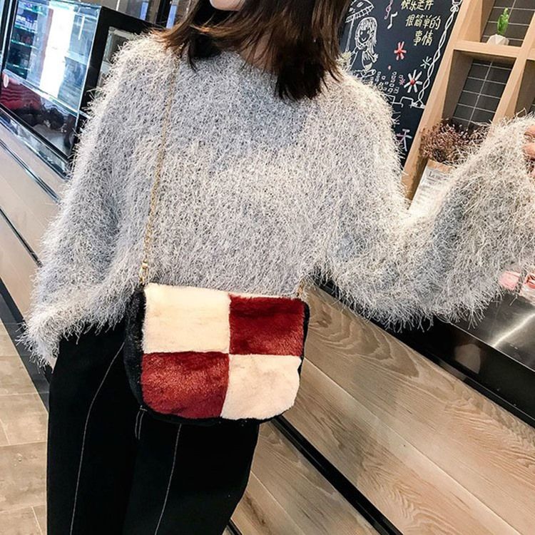 Color Block Saddle Crossbody Bags