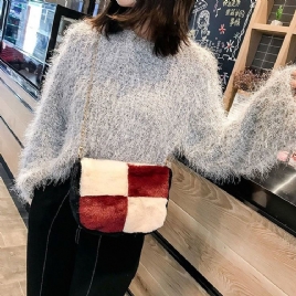 Color Block Saddle Crossbody Bags