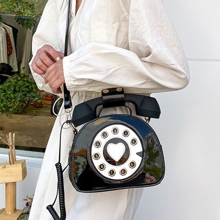 Crossbody-Vesker Med Trådskall Av Pu