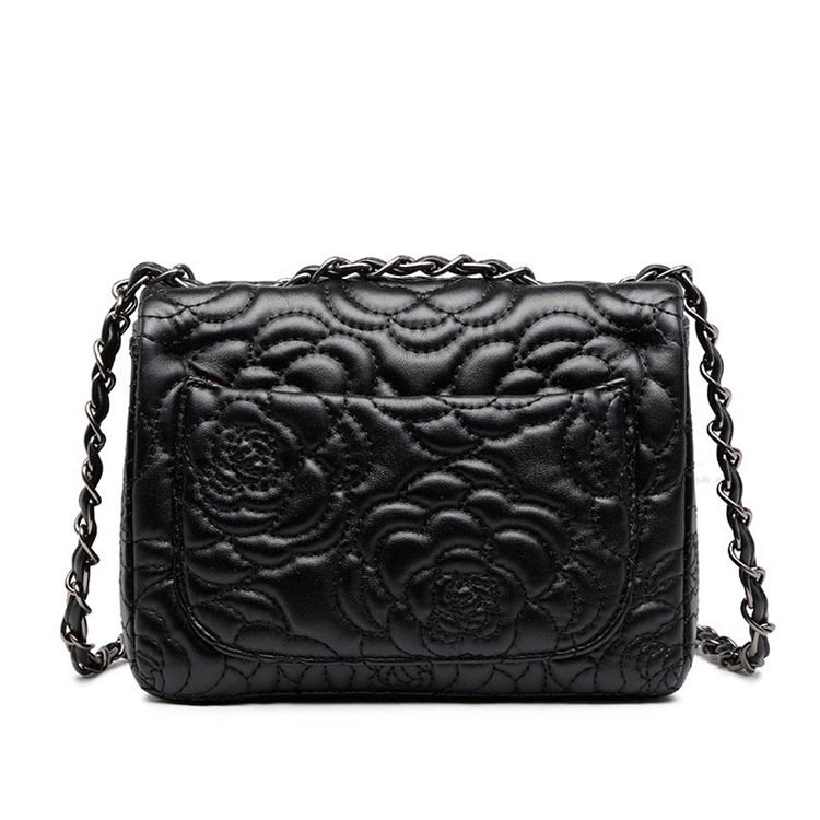 Embossing Floral Pu Rektangel Crossbody-Vesker