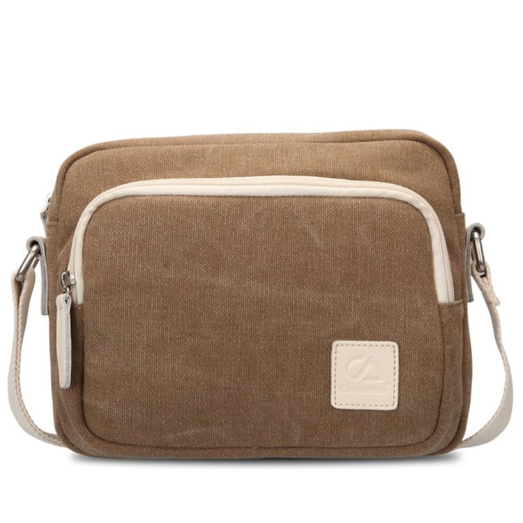 Enkel Vintage Crossbody-Veske I Lerret