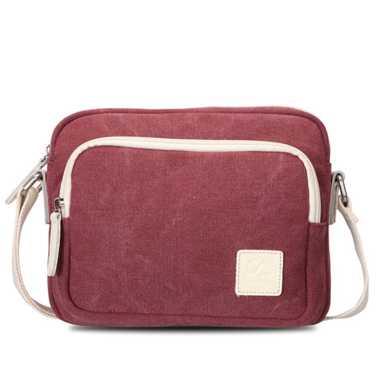 Enkel Vintage Crossbody-Veske I Lerret