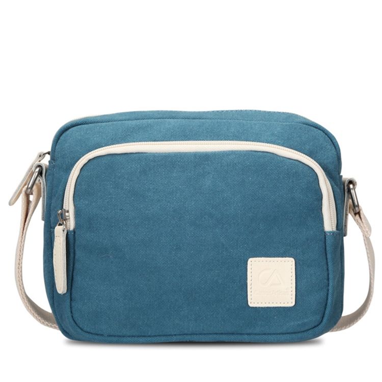 Enkel Vintage Crossbody-Veske I Lerret