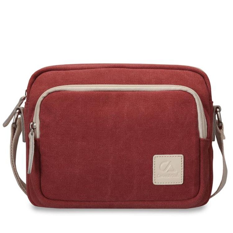 Enkel Vintage Crossbody-Veske I Lerret