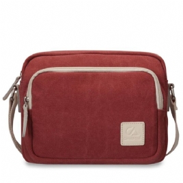 Enkel Vintage Crossbody-Veske I Lerret