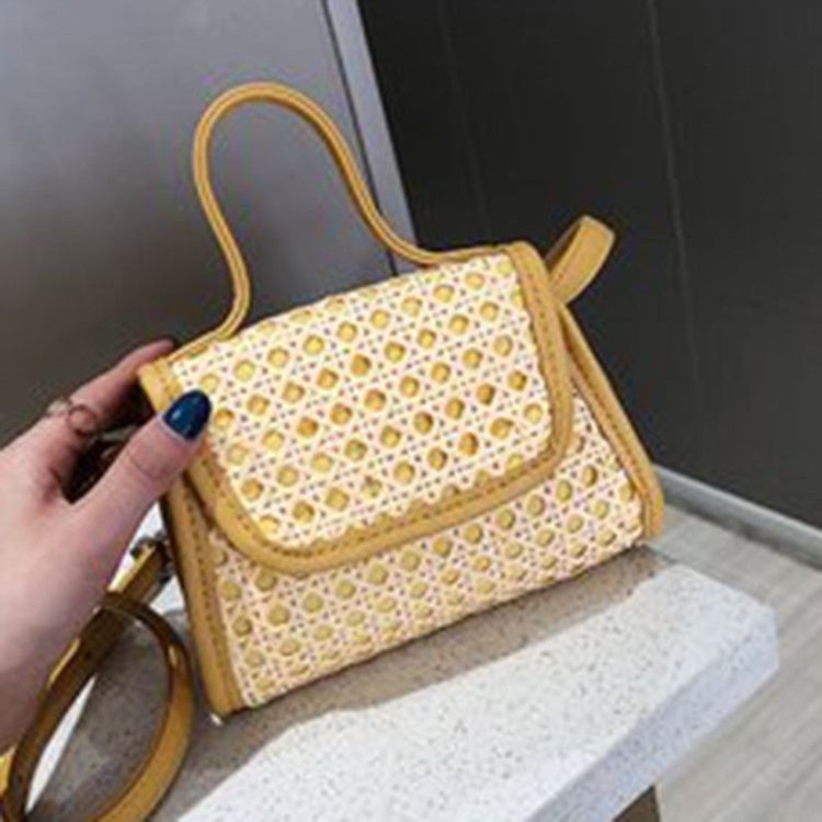 Ensfarget Firkantet Crossbody-Vesker