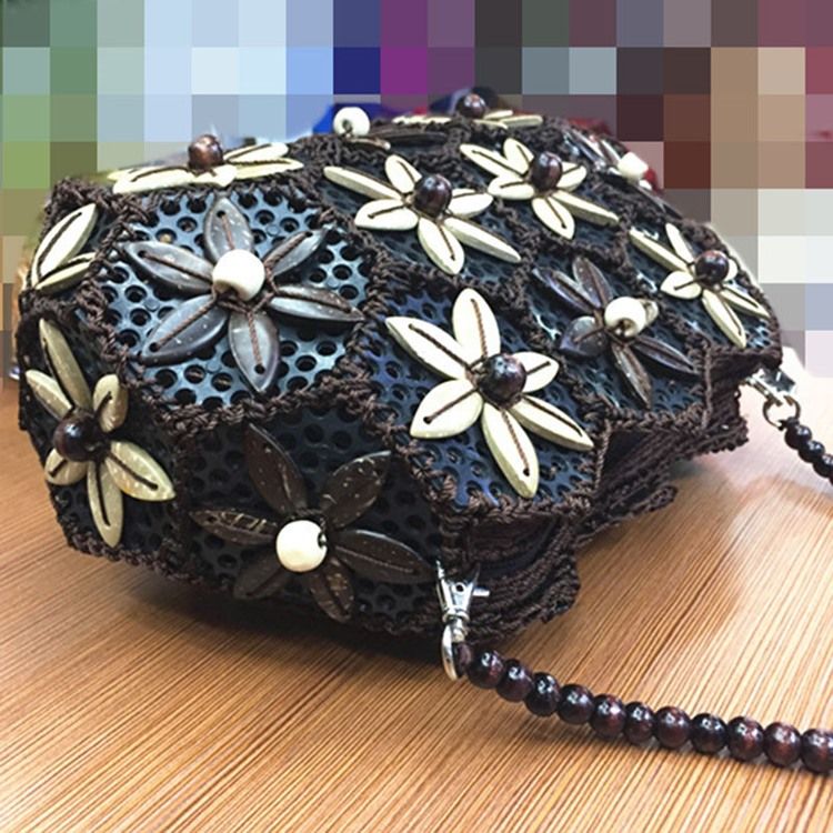 Etnisk Stil Shell Shape Coconut Crossbody Bag