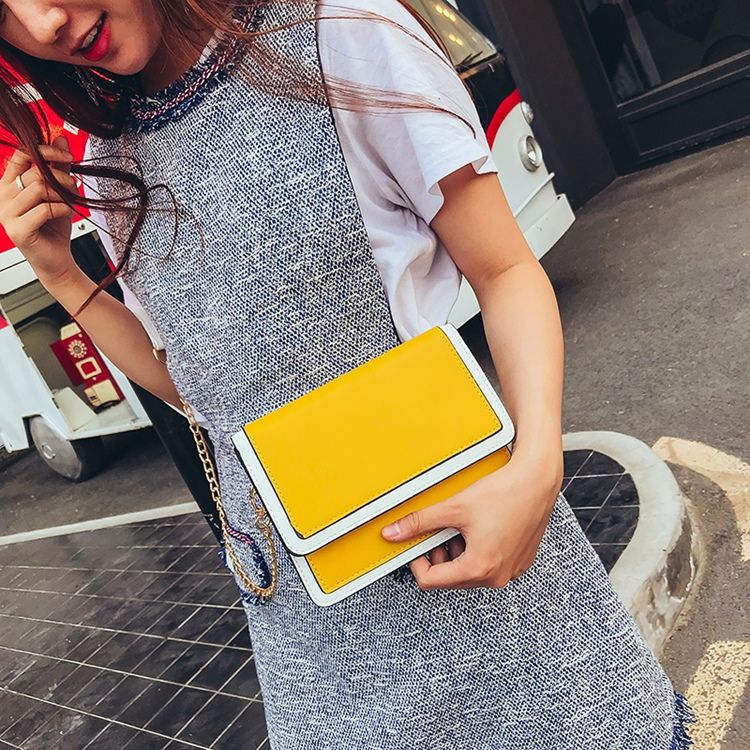 Fresh Style Color Block Crossbody Bag