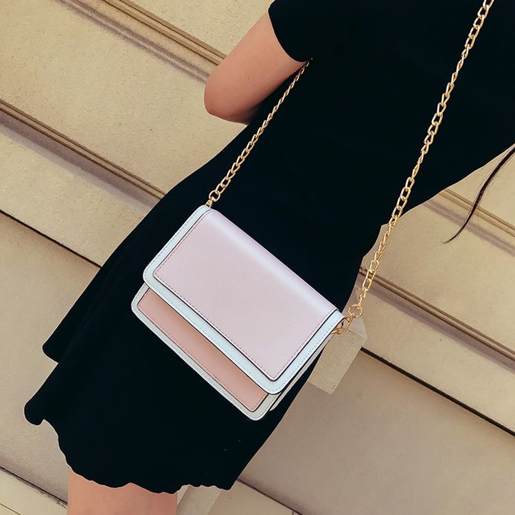 Fresh Style Color Block Crossbody Bag