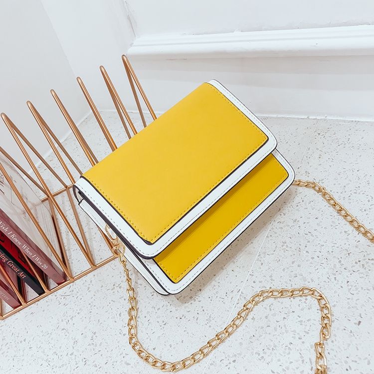 Fresh Style Color Block Crossbody Bag