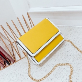 Fresh Style Color Block Crossbody Bag