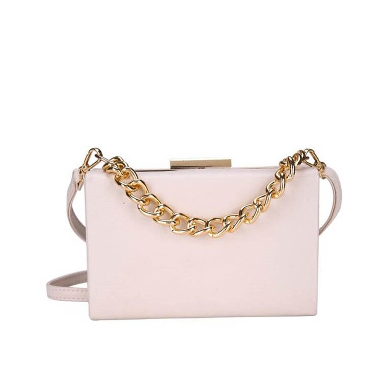 Kjede Plain Pu Flap Crossbody Bag