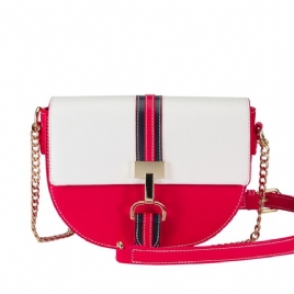 Kjede Pu Sadel Crossbody Bags