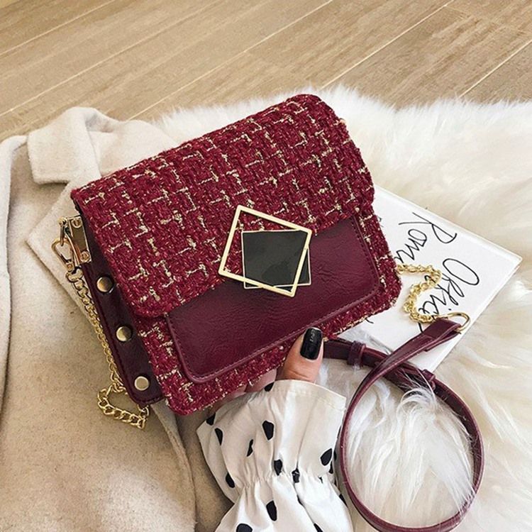 Kjede Rektangel Elegante Crossbody-Vesker