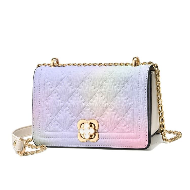 Kjede Rektangel Pu Crossbody-Vesker