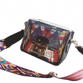 Lås Pu Cartoon Flap Crossbody-Vesker