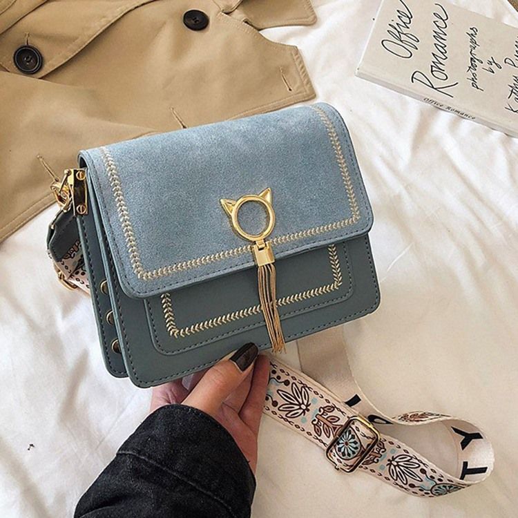 Magnetisk Snap-Rektangel Crossbody-Vesker