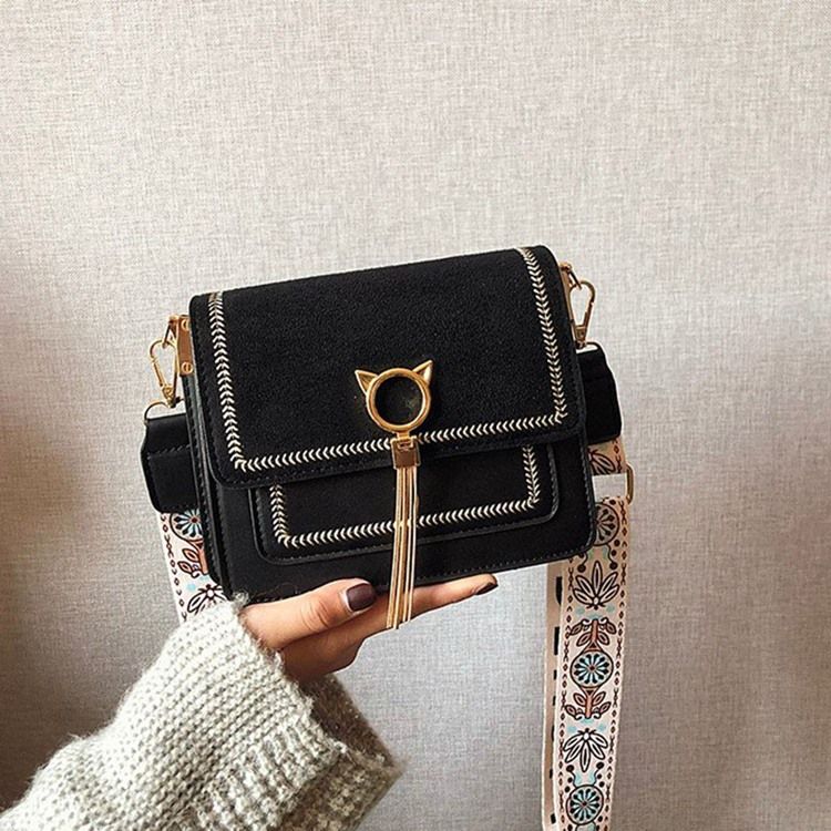 Magnetisk Snap-Rektangel Crossbody-Vesker