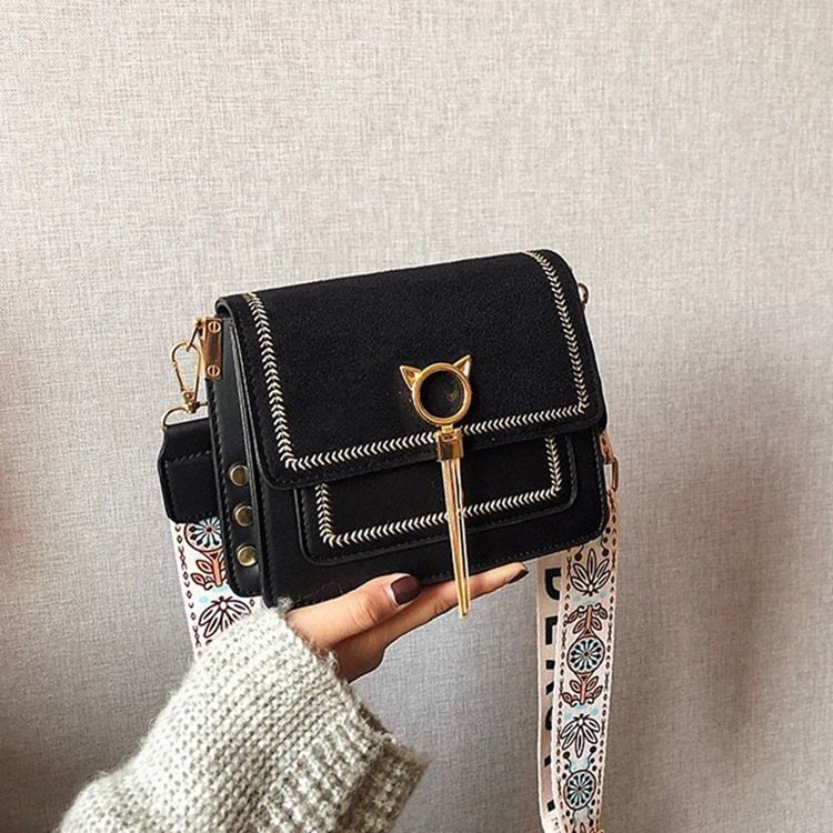 Magnetisk Snap-Rektangel Crossbody-Vesker