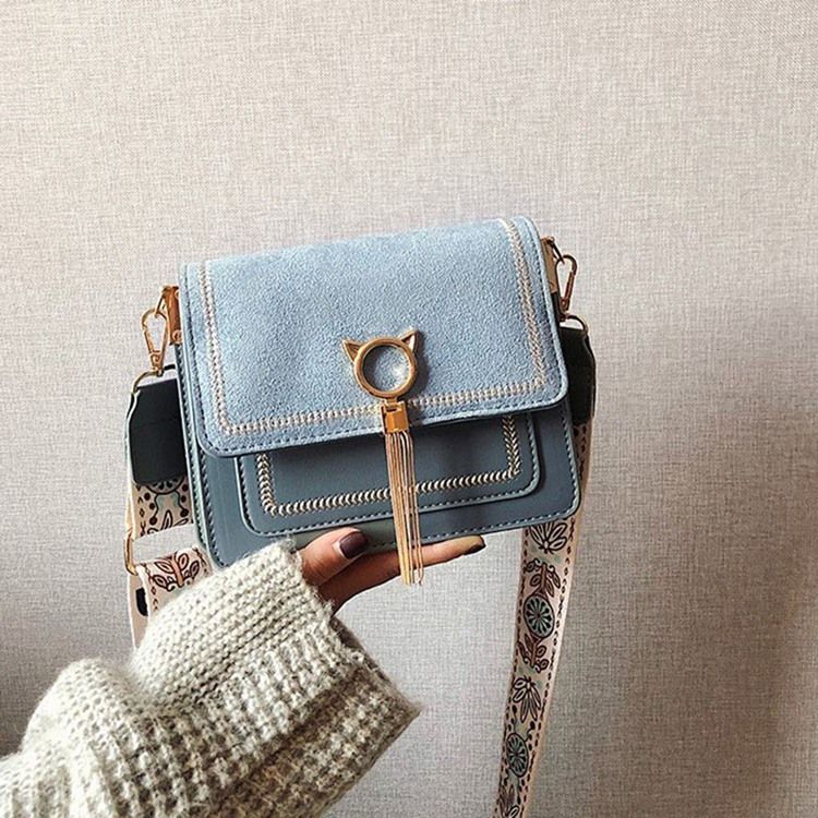 Magnetisk Snap-Rektangel Crossbody-Vesker